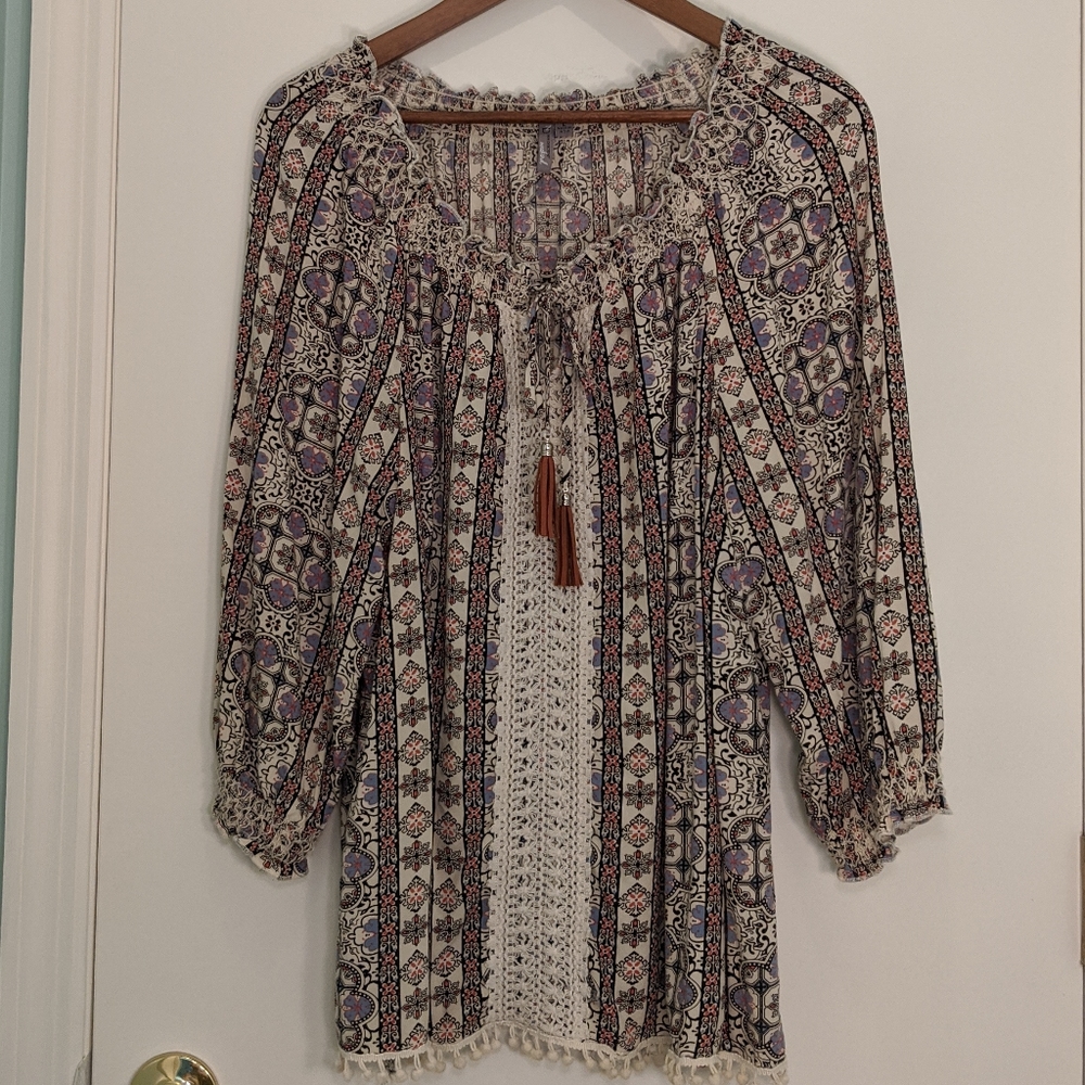 New Directions Weekend Long Sleeve Blouse Size L